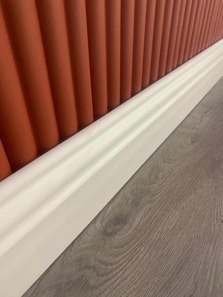 12 Cm Polimer Lake Beyaz Süpürgelik