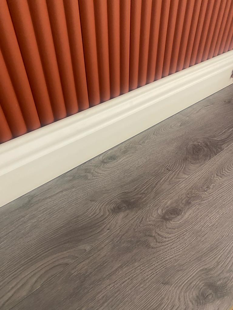 12 Cm Polimer Lake Beyaz Süpürgelik