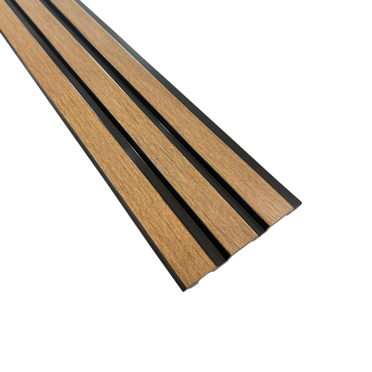 Teak Siyah Polimer Duvar Paneli Lambri