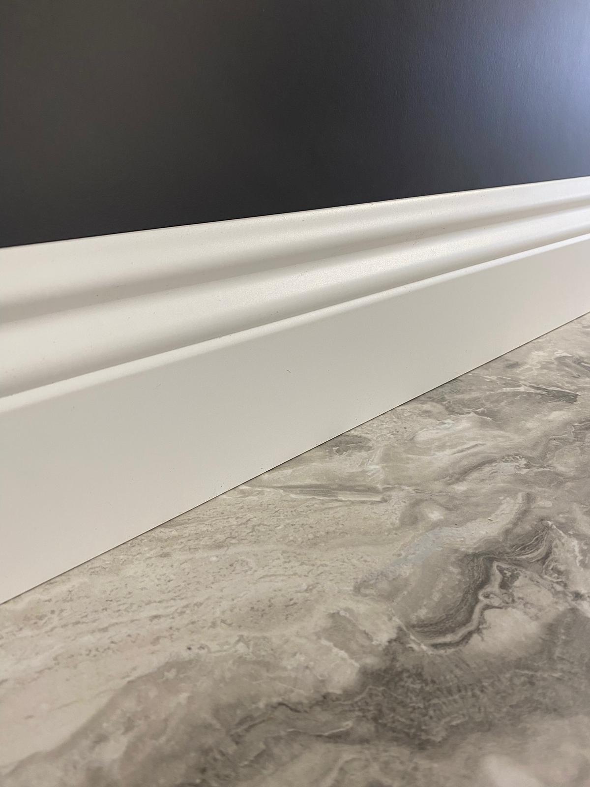 12 Cm Yalı Serisi B12 Model Lake Beyaz Pvc Süpürgelik