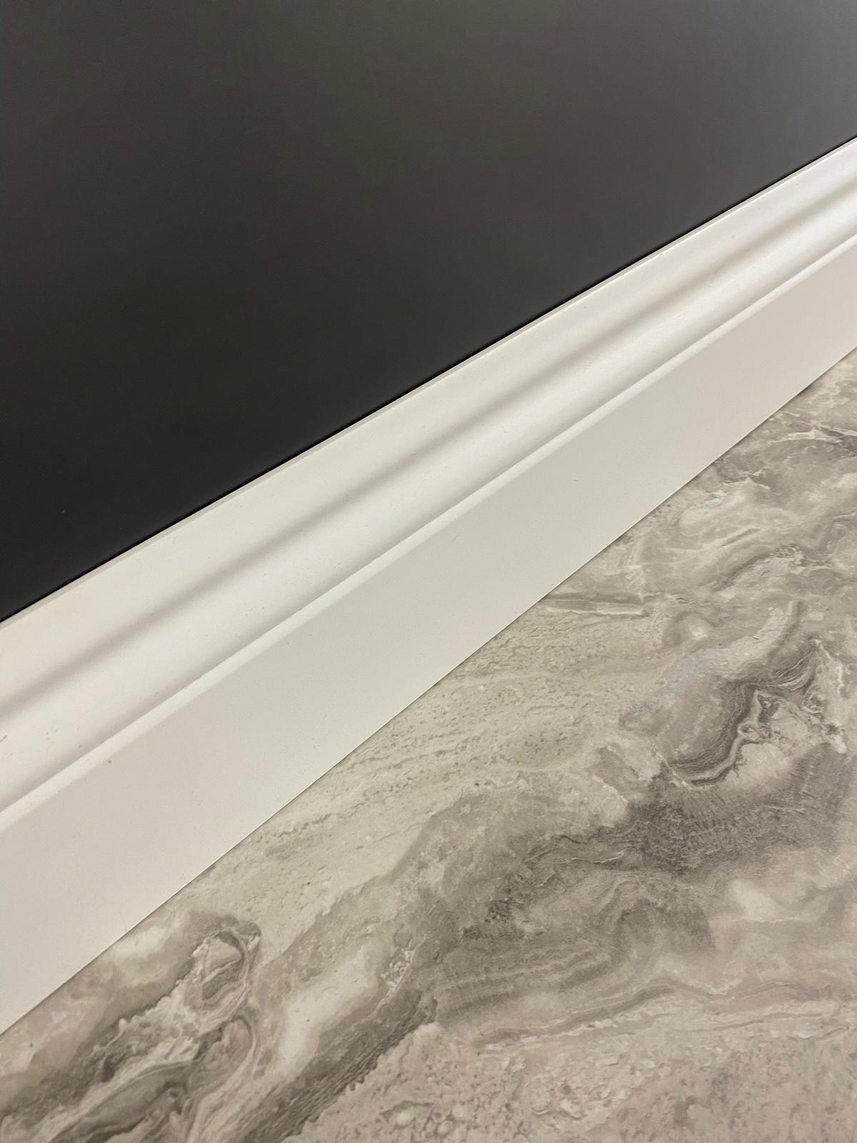 12 Cm Yalı Serisi B12 Model Lake Beyaz Pvc Süpürgelik