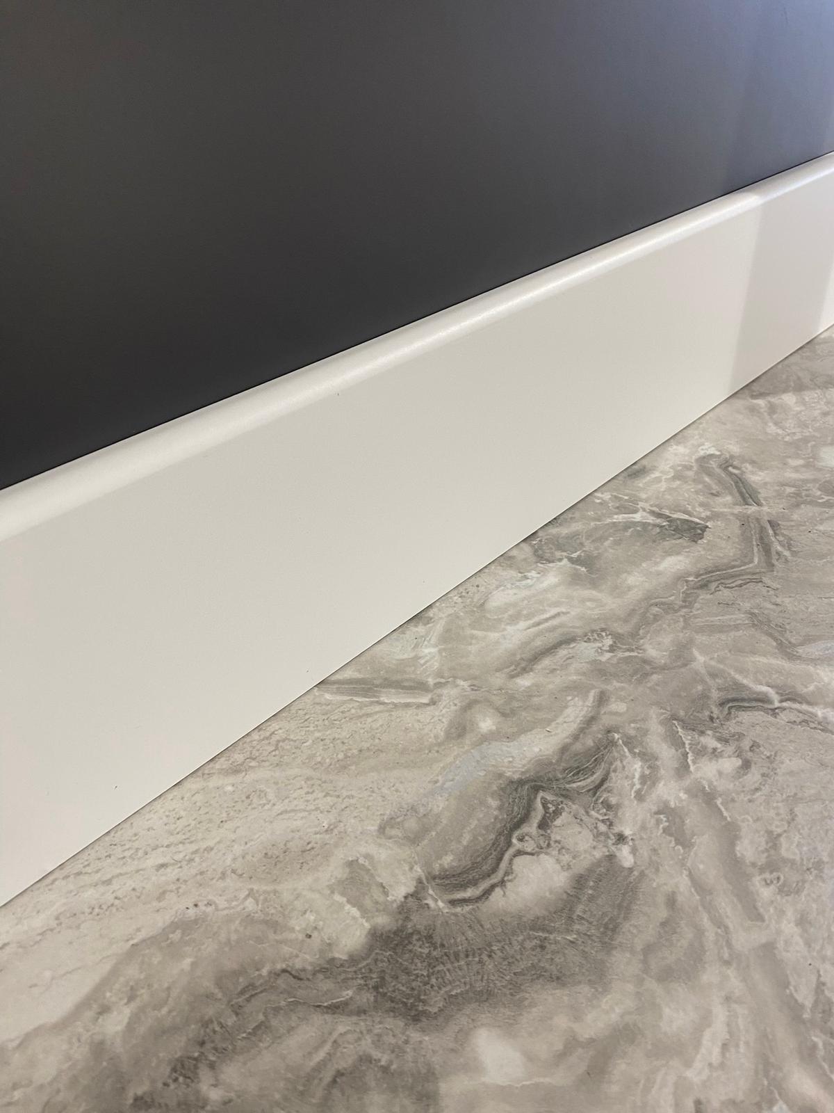 12 Cm Yalı Serisi T12 Model Lake Beyaz Pvc Süpürgelik