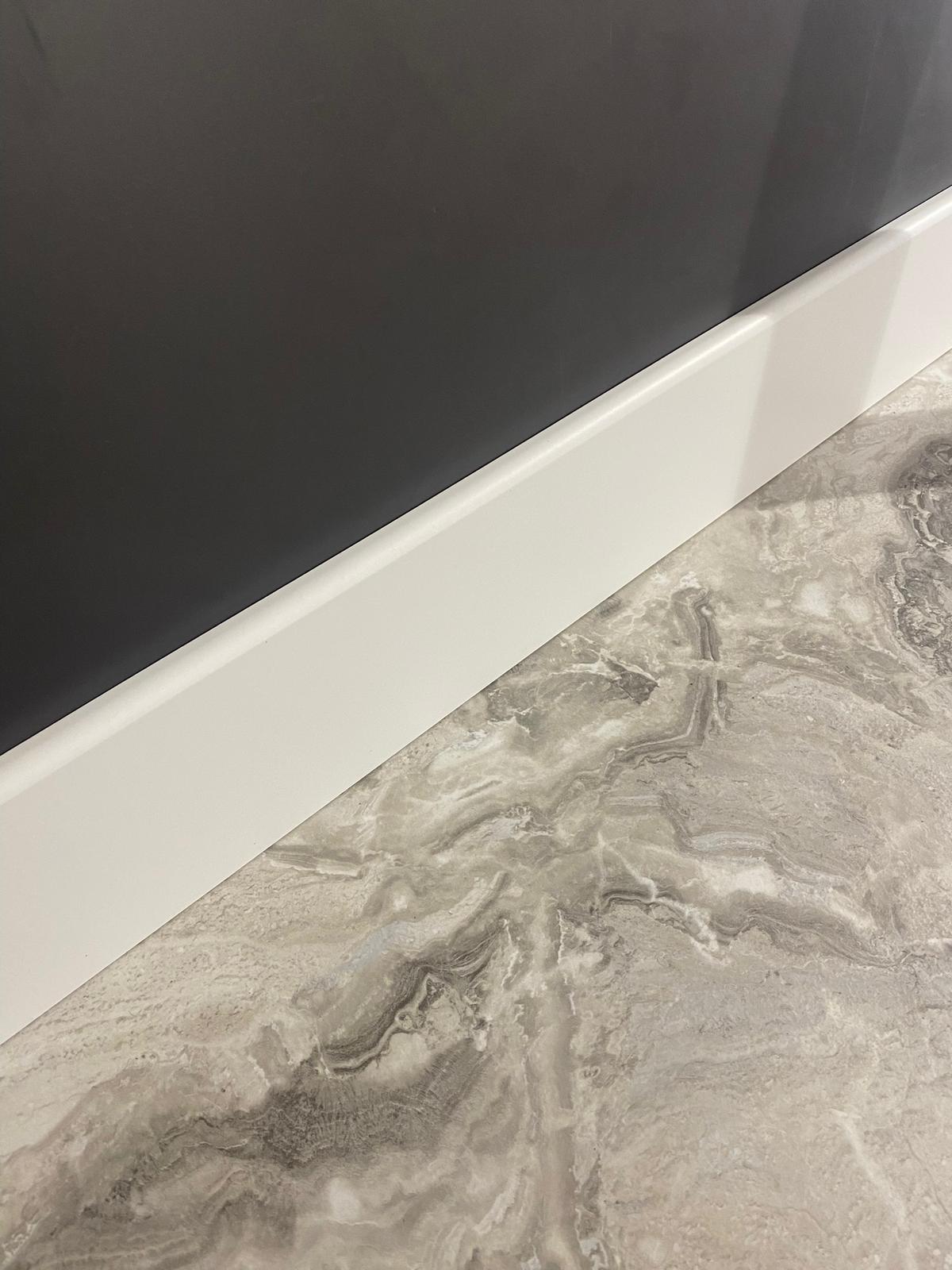 12 Cm Yalı Serisi T12 Model Lake Beyaz Pvc Süpürgelik