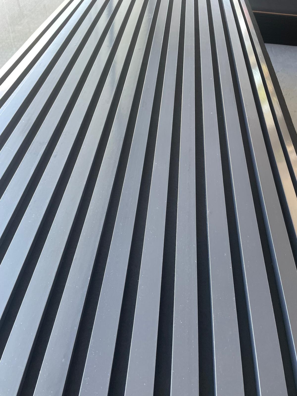 Akustik Ahşap Duvar Paneli Antrasit Lambiri 60*280 Cm