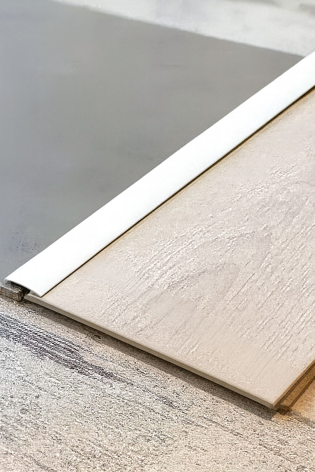 Alüminyum Beyaz Kapı Eşik Profili Parke Kapı Altı Çıtası Yapışkanlı 90 cm